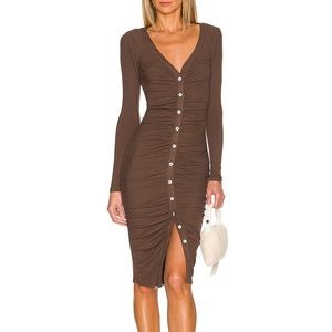 Revolve Button Front Dress